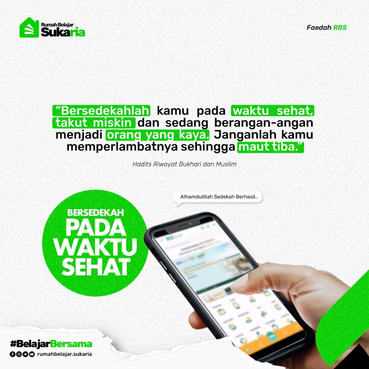 Bersedekah Pada Waktu Sehat